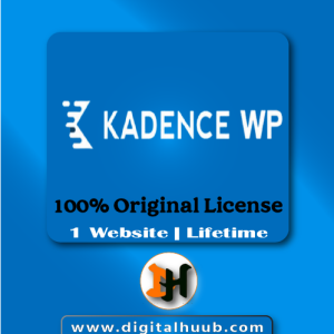 Kadence WordPress Theme customizer dashboard displaying drag-and-drop header and footer builder, typography settings, and responsive layout controls on DigitalHuub