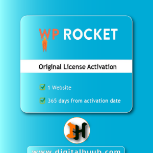 WP Rocket Plugin caching dashboard showing page speed optimization, file minification, and database cleanup settings on DigitalHuub